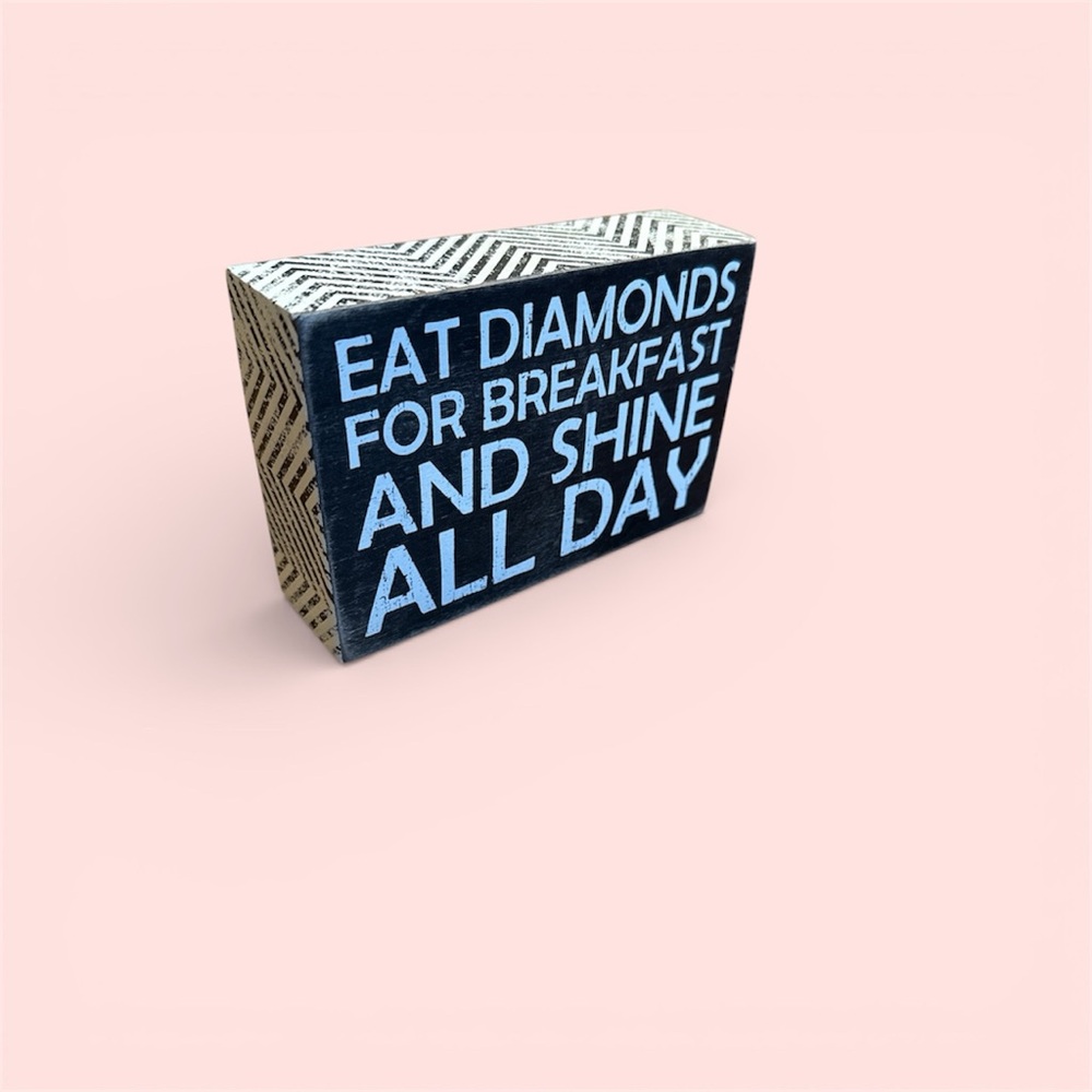 Black and White Box Decorative Sign